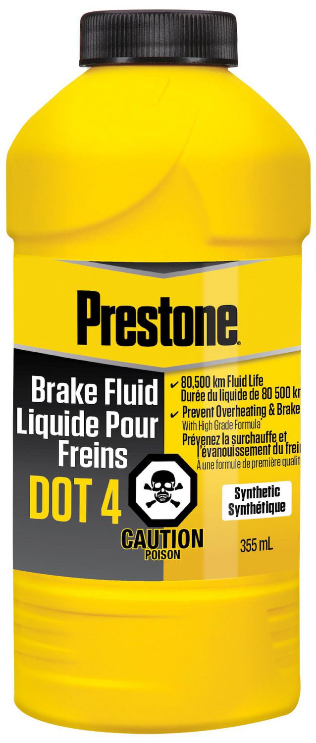 Liquide de frein Prestone® DOT 4 355mL Prévient la surchauffe, la