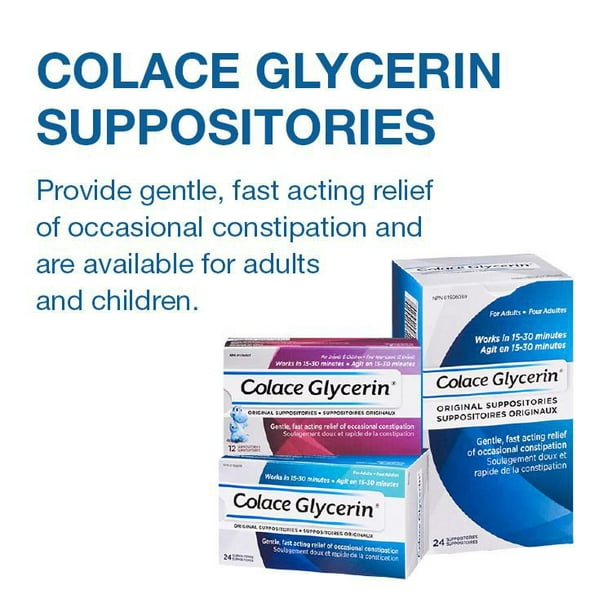 Option+ suppositoires à la glycérine pour adultes 24 unités