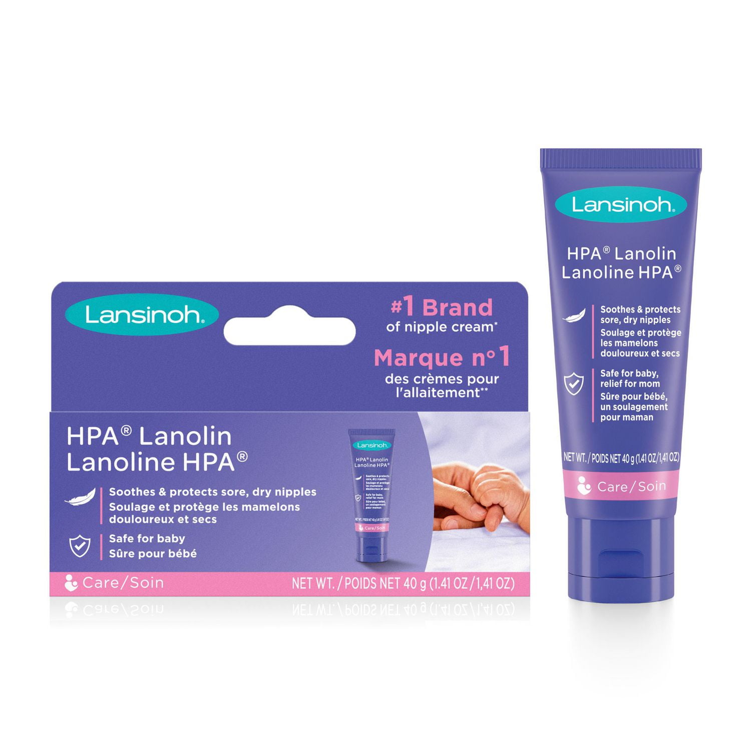 Lansinoh HPA Lanolin Nipple Cream, 40 Grams, 100% natural & safe