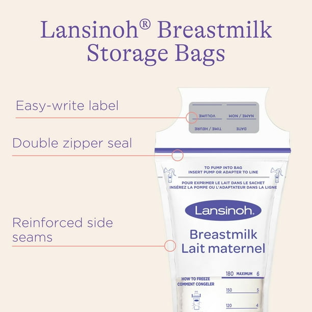 Lansinoh Sacs de rangement de lait maternel, 50 Count 