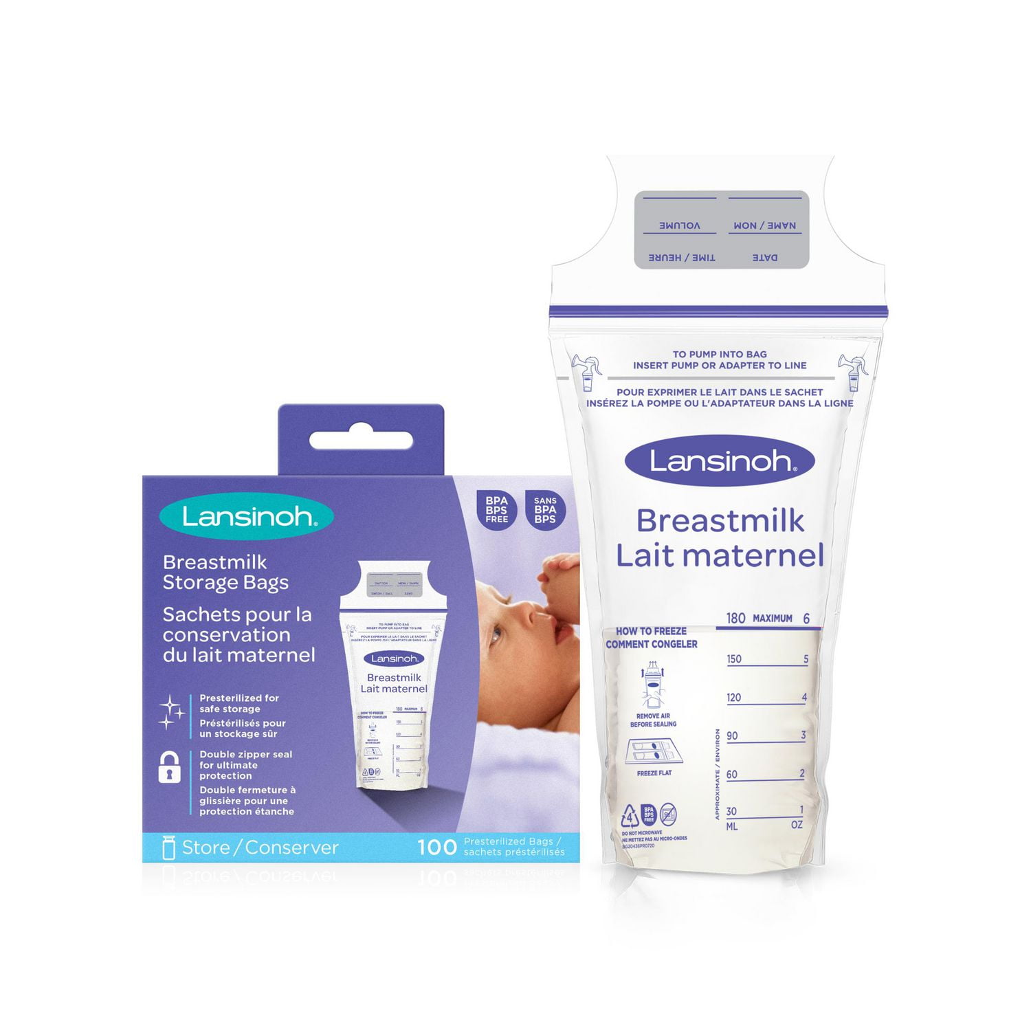 Medela Breast Milk Storage Bags 6oz/180ml - 100ct : Target