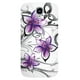 Étui Exian pour Samsung Galaxy S4 à motif floral - violet et blanc – image 2 sur 2