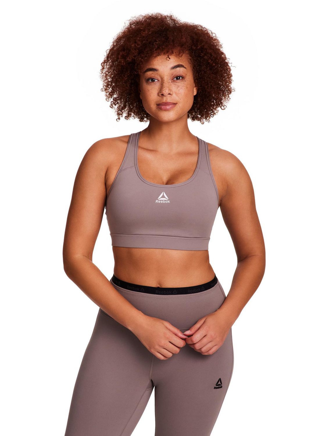Reebok Soutien-gorge de sport Stronger pour femme avec panneau en maille et bonnets amovibles Reebok Soutien-gorge de sport Stronger pour femme avec panneau en maille et bonnets amovibles