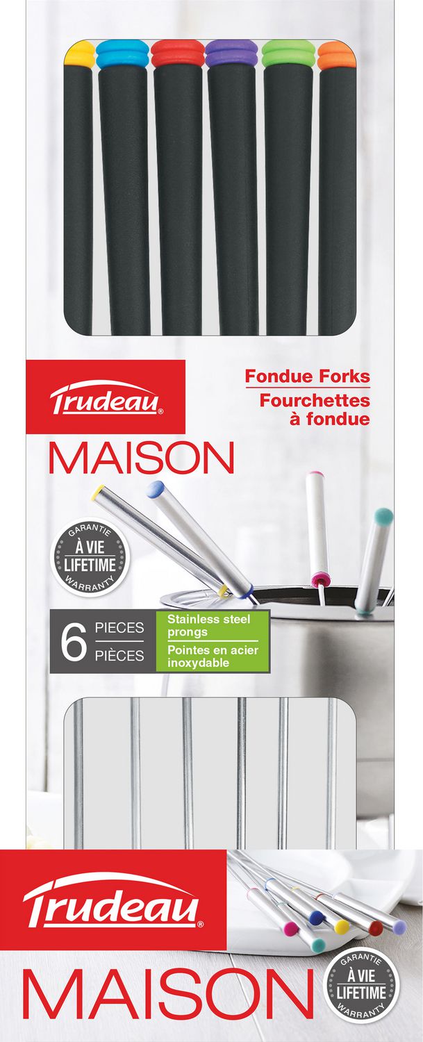 Trudeau Maison Ensemble de fourchettes à fondue à la viande Fourchettes à  fondue 