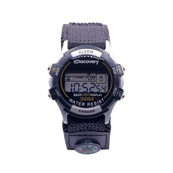 Montre numérique noire Discovery