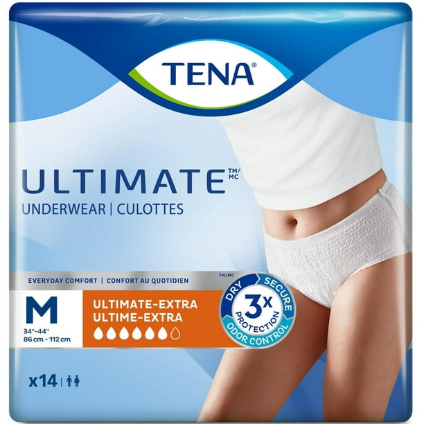 TENA Incontinence Underwear, Ultimate Absorbency, Medium, 14 Count, TENA UW  ULTIMATE M 14
