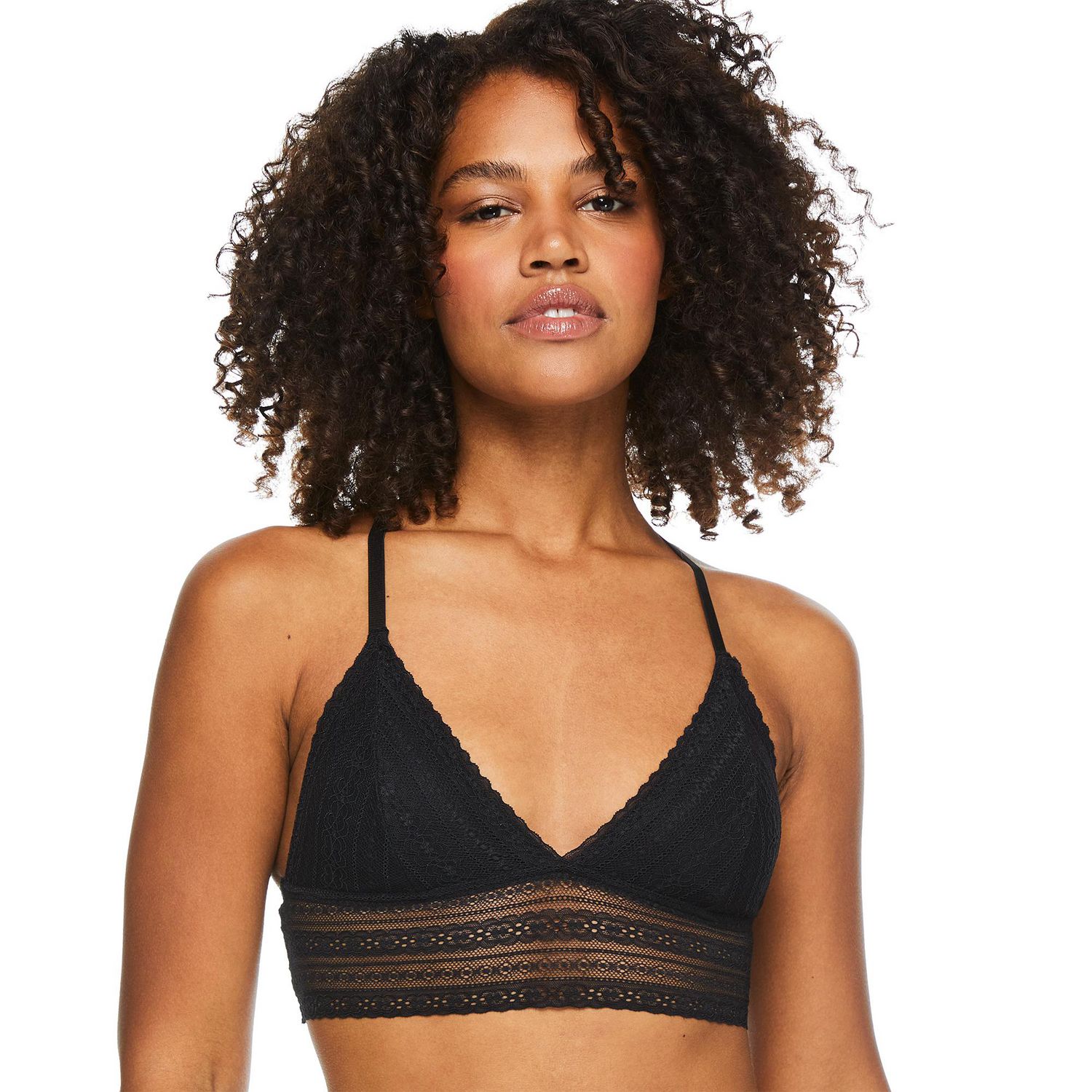 No Boundaries Women's Triangle Lace Bra