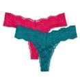 thumbnail image 1 of No Boundaries Women's Lace Thong 2-Pack, 1 of 1