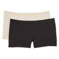 thumbnail image 1 of No Boundaries Women's Seamless Boyshort 2-Pack, 1 of 1