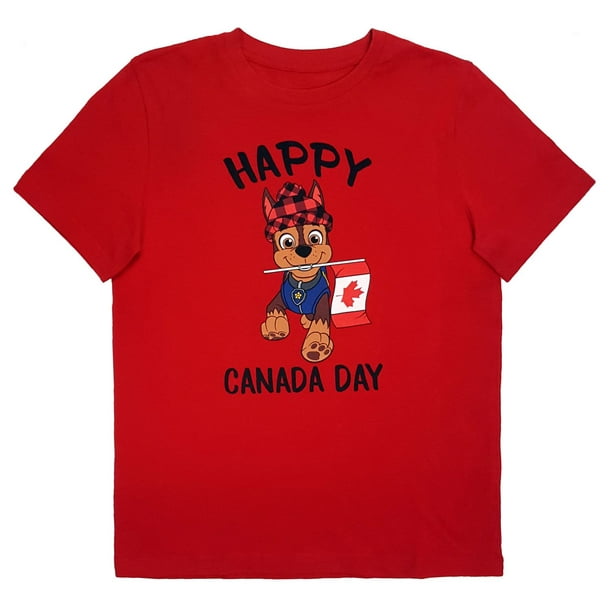 La Pat'Patrouille Jour du Canada T-shirt à manches courtes pour garçon