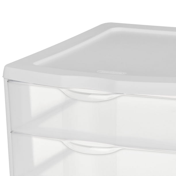 Sterilite White Clearview 3 Drawer Storage Unit - Shop Storage Bins at H-E-B