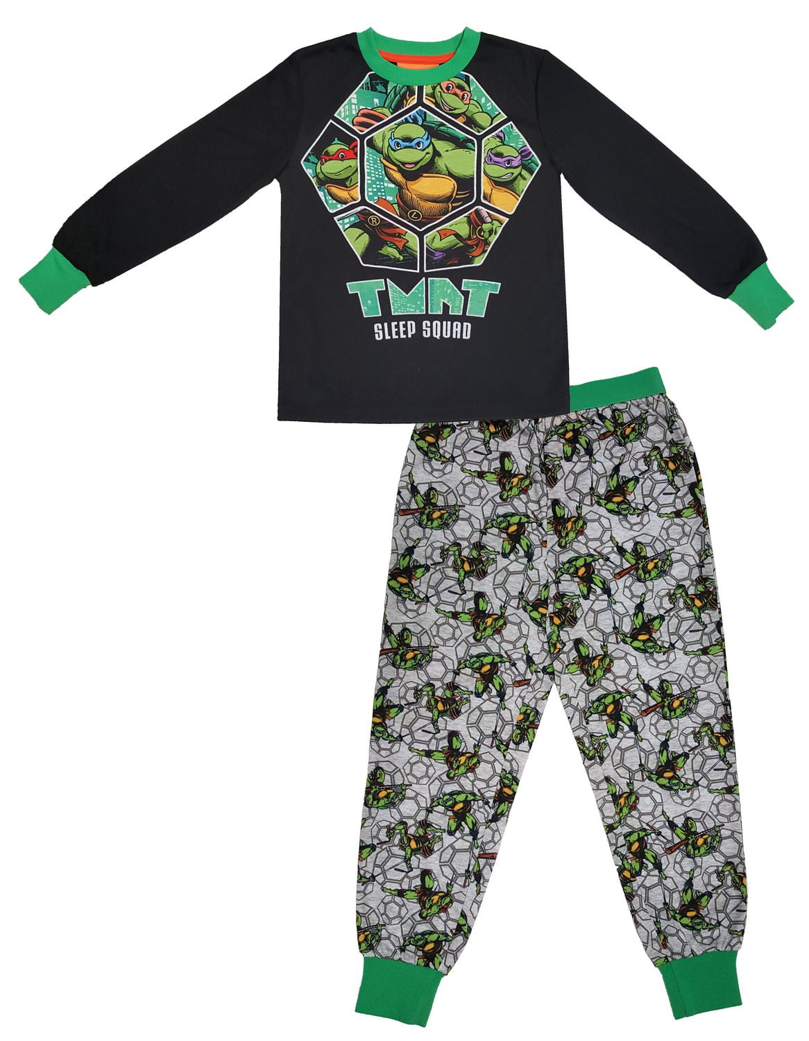 TMNT Ensemble de pyjama 2 pièces à manches longues pour garçon