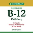 thumbnail image 2 of NATURE'S BOUNTY Vitamin B-12, Time Release, Helps in Energy Metabolism, Helps Form Red Blood Cells, Helps Prevent B-12 Deficiency, Helps the Immune System, Tablets 80, 2 of 6