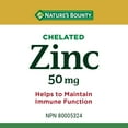 thumbnail image 2 of NATURE'S BOUNTY Zinc, 50 mg, Helps Immune Function, Helps Metabolize Nutrients, Aids Tissue Formation, For Good Health & Healthy Skin, Caplets 100, 2 of 6