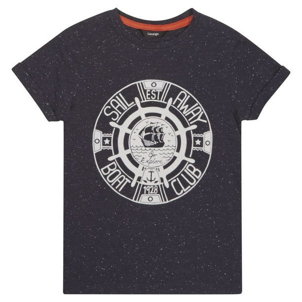 T-shirt marine George British Design pour garçons