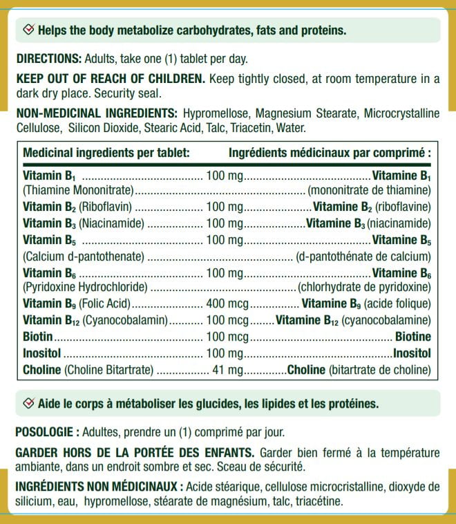 Nature's Bounty Libération prolongée B-100 Complexe-B ultra
