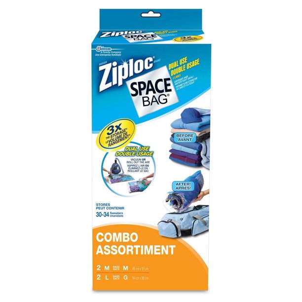 Ziploc® brand Space Bag® 4pk Dual Use Combo Bags Walmart.ca