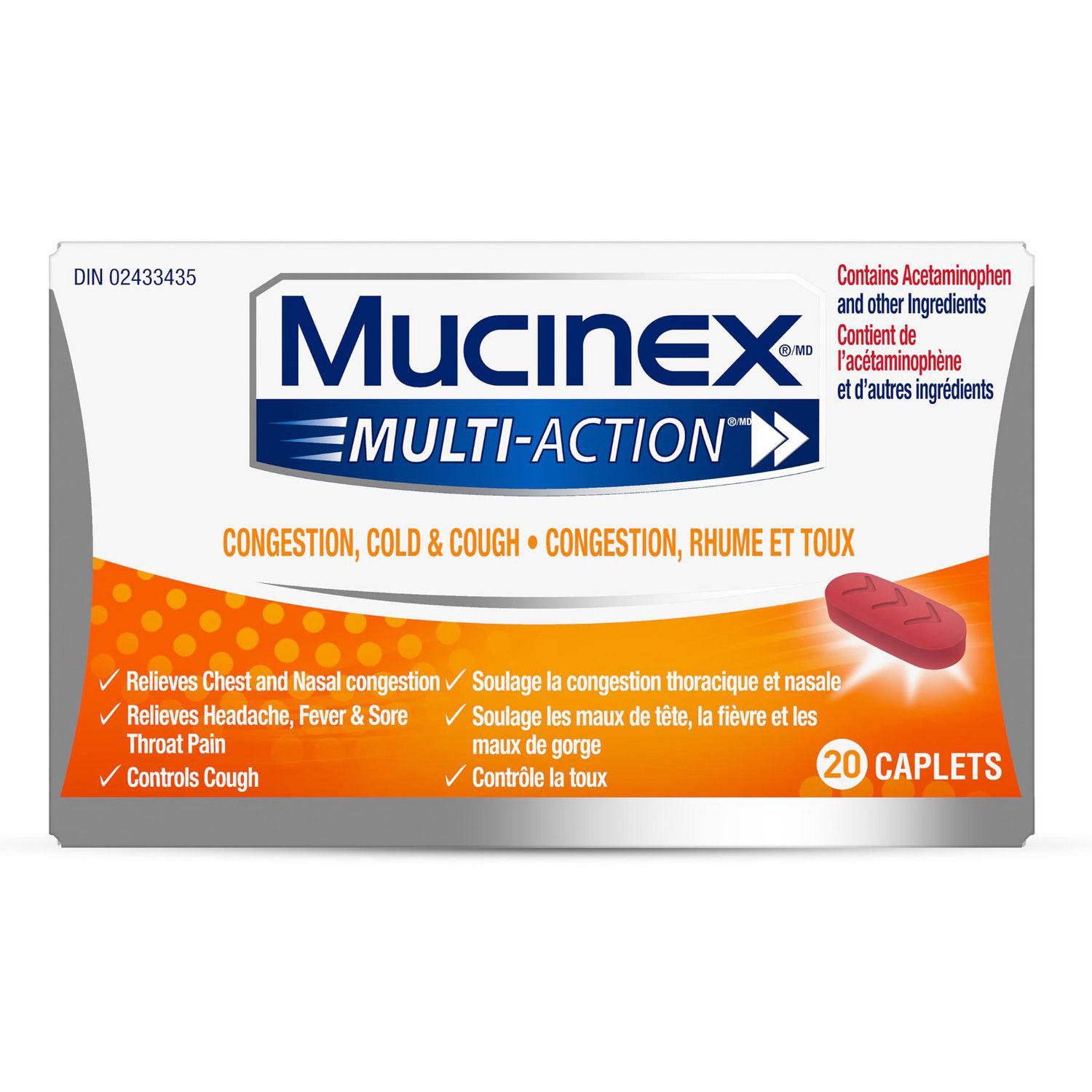 Mucinex ® Multi-Action Cold, Flu & Sore Throat Caplets