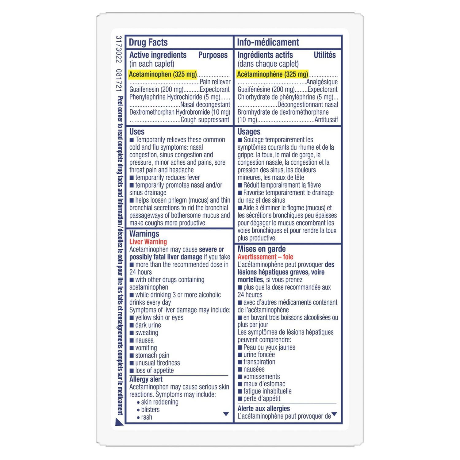 Mucinex Multi-Action RHUME, GRIPPE ET MAL DE GORGE CAPLETS, 20 unites