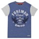 T-shirt bleu à imprimé « foreman detroit » George British Design pour garçons – image 1 sur 2
