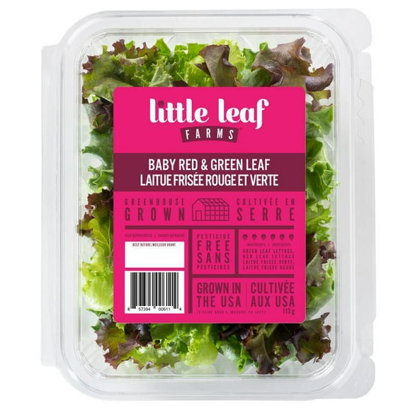 Little Leaf Farms Bébé feuille rouge et verte Laitue Bébé feuille rouge et verte 113g