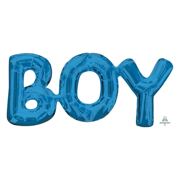 Bannière gonflable « BOY » Party Eh! d'Anagram International en bleu