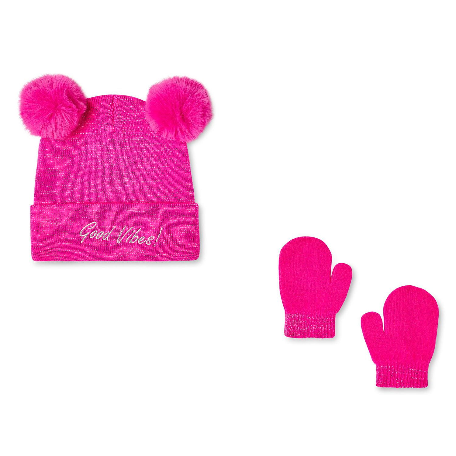Ensemble 2 pièces avec tuque et mitaines George pour petites filles