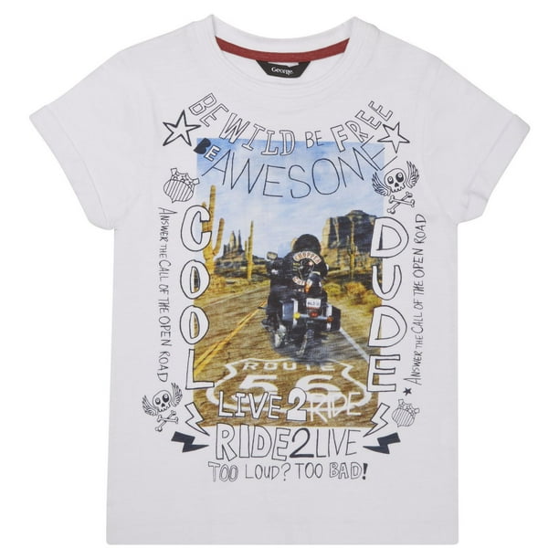 T-shirt à imprimé « cool dude » George British Design pour garçons