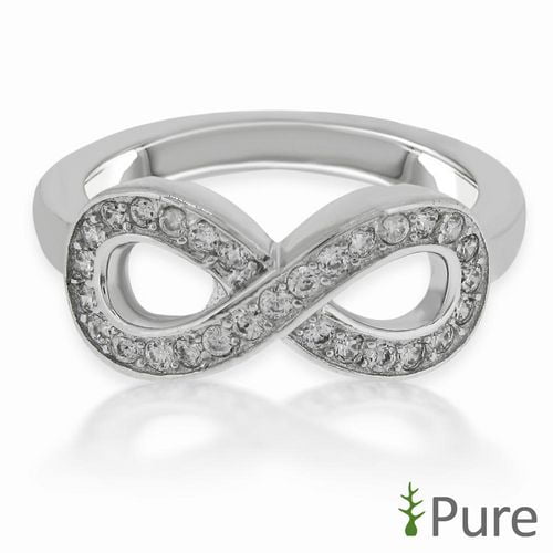 Bague argent sterling CZ infinity