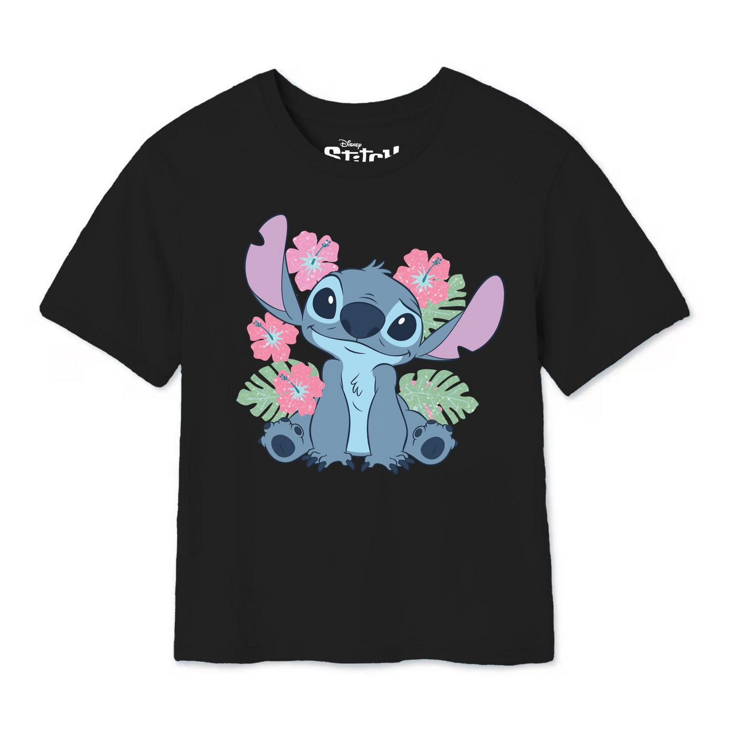 Disney Girls' Stitch Short Sleeve Tee