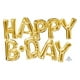 Bannière gonflable « HAPPY BIRTHDAY » Party Eh! d'Anagram International en argent Comprend une pièce – image 1 sur 1