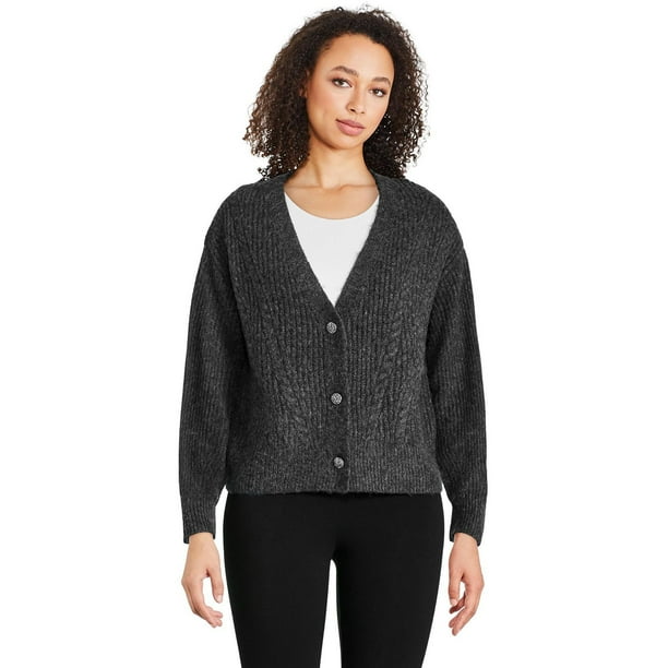 George Women's Jewel Button Cozy Cardigan - Walmart.ca