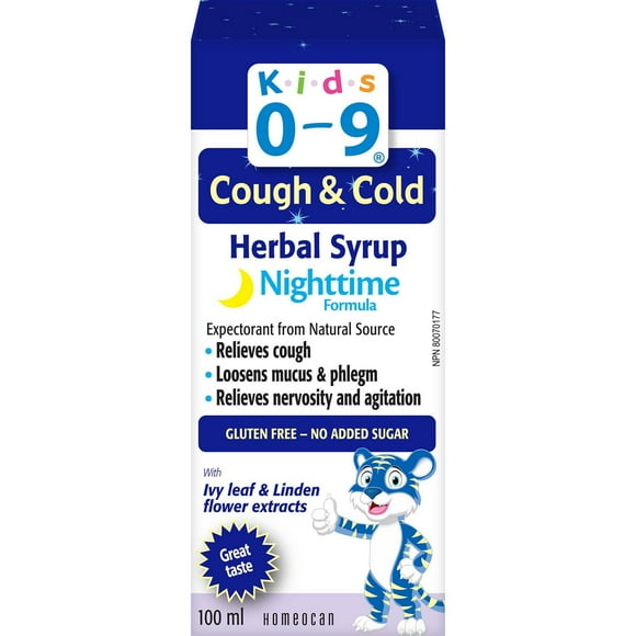 Kids 0-9 Cough & Cold Herbal Syrup Nighttime Formula