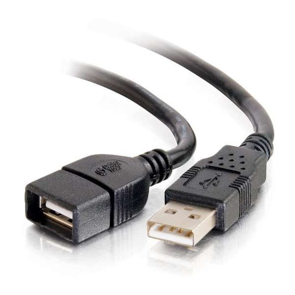 C2G 2m USB 2.0 A mâle à une rallonge femelle - noir (6,6 ft