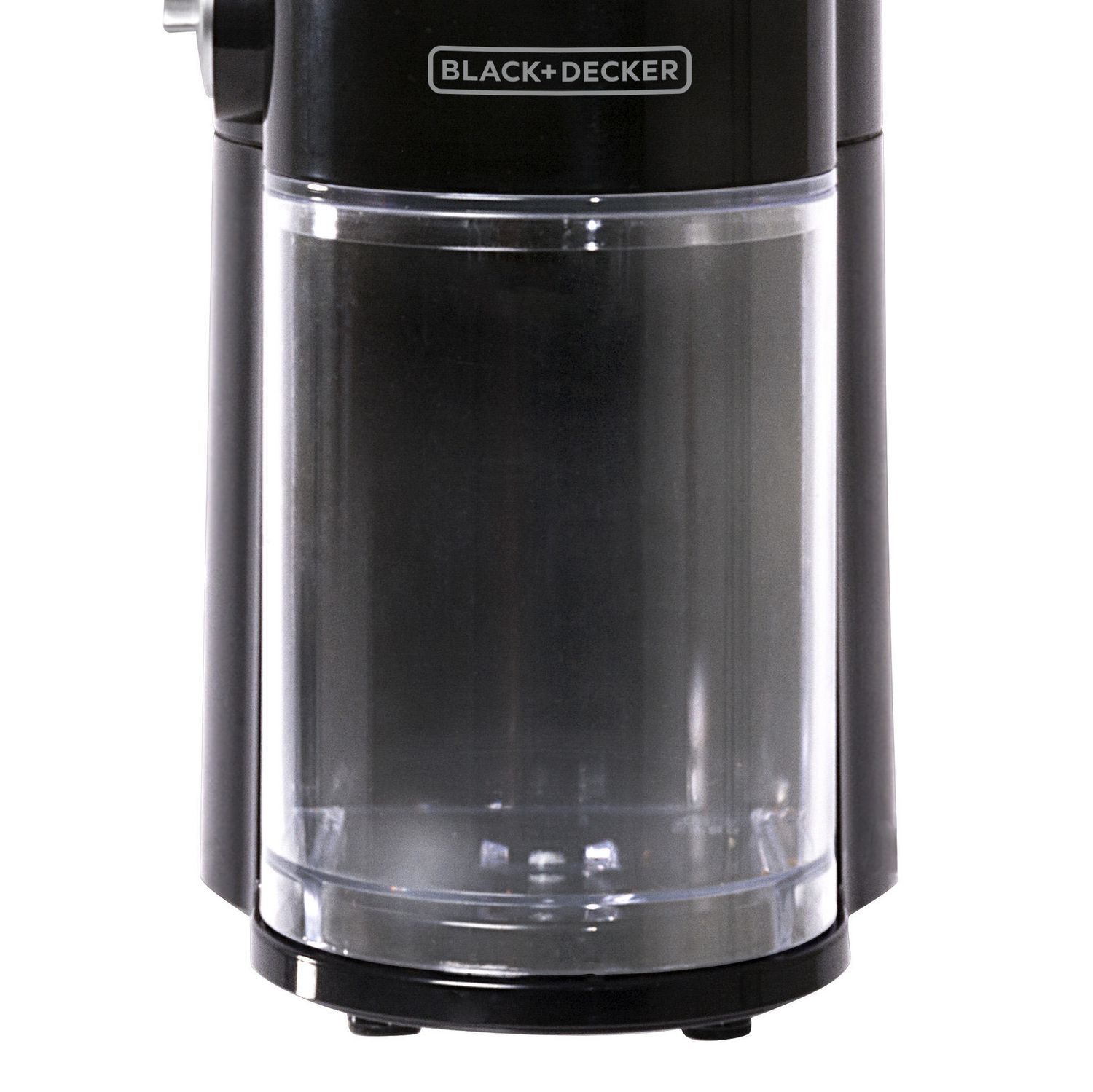 Black Decker Burr Mill Coffee Grinder in Silver and Black