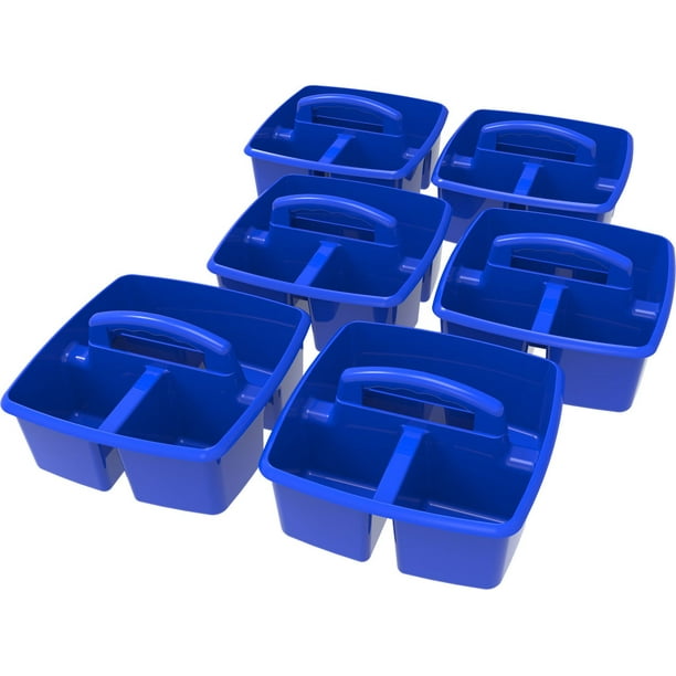Storex Panier de Rangement avec poignée /Bleu (6 unités/paquet)