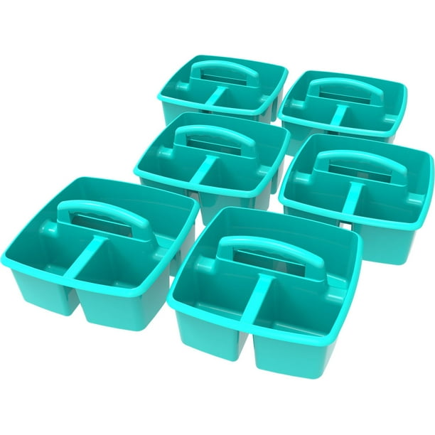 Storex Panier de Rangement avec poignée/Turquoise (6 unités/paquet)