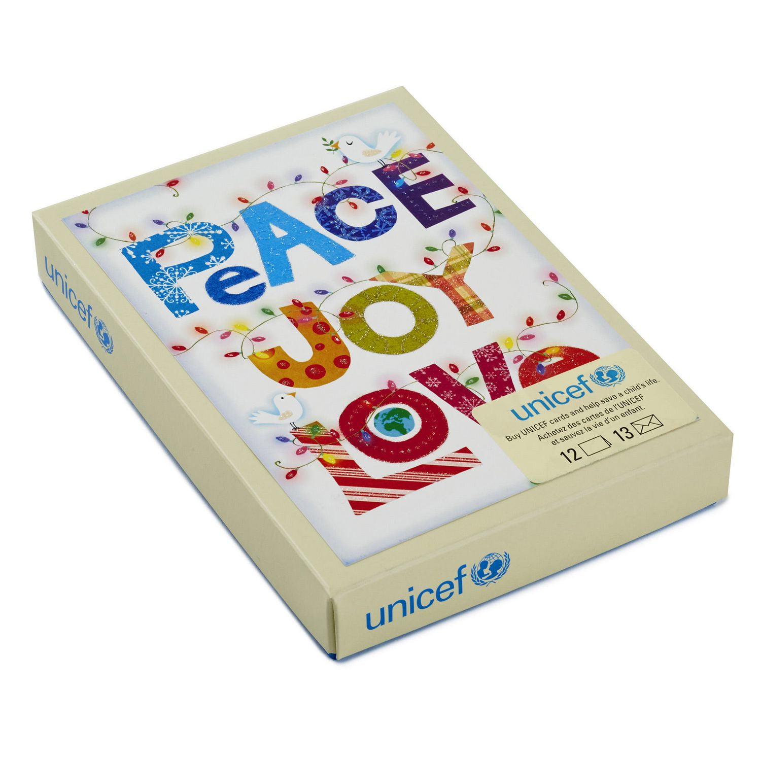 Hallmark UNICEF Peace Joy Love FrenchLanguage Boxed Christmas Cards