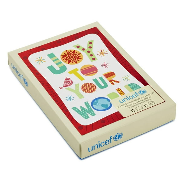 Cartes de Noël en boîte UNICEF de Hallmark avec texte en français