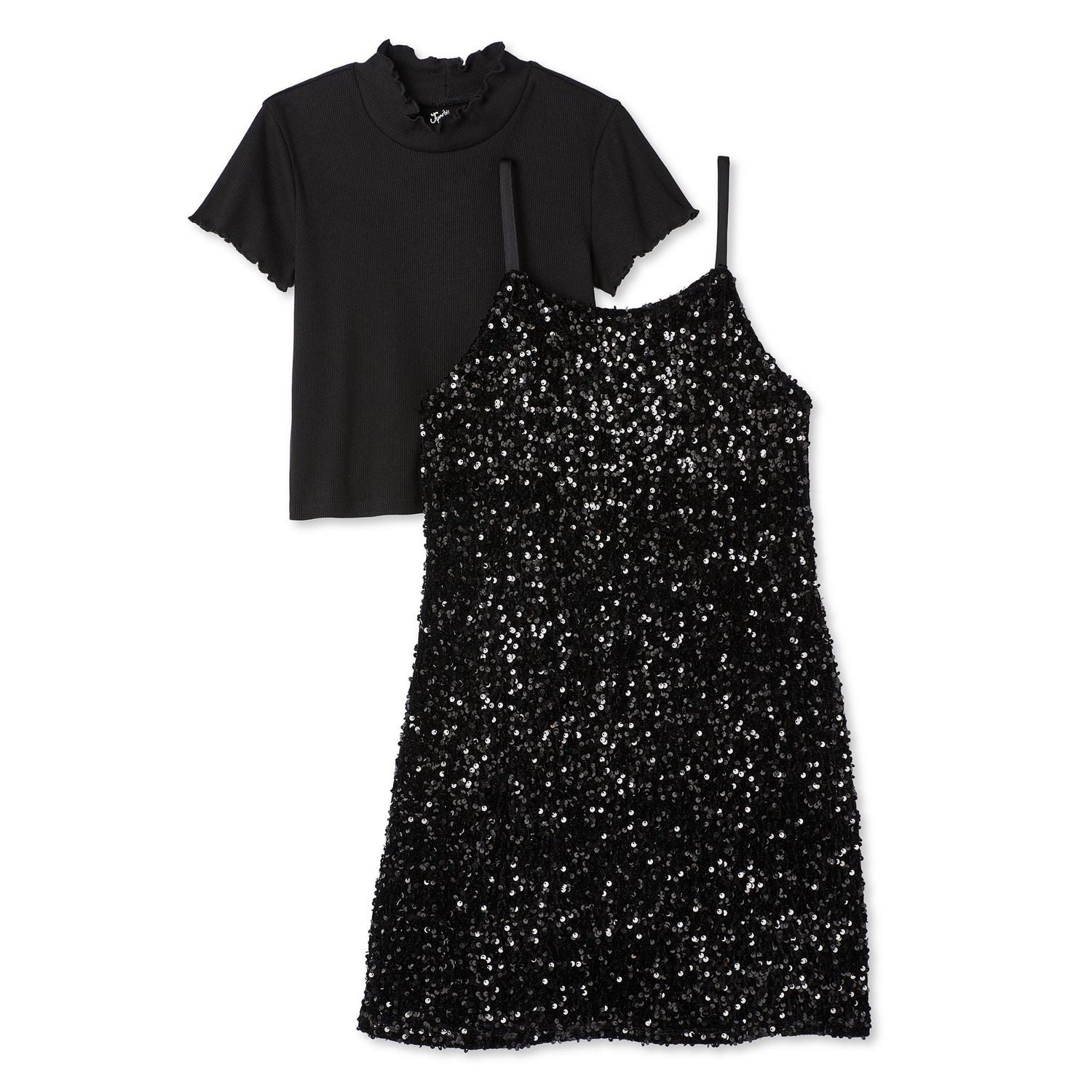Ensemble 2 pièces avec robe à paillettes Justice pour filles