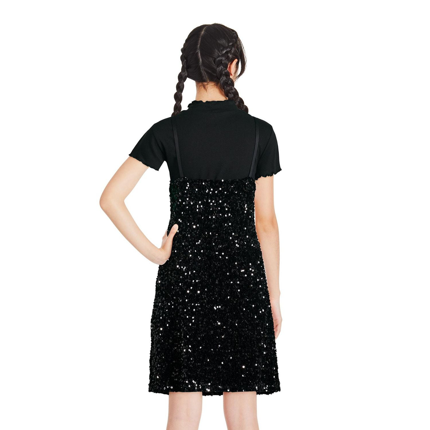 Ensemble 2 pièces avec robe à paillettes Justice pour filles
