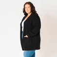 thumbnail image 3 of Devoted Women’s Plus size L/S Ottoman ribbed cardigan, 3 of 4