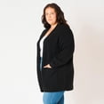 thumbnail image 3 of Devoted Women’s Plus size L/S Ottoman ribbed cardigan, 3 of 4