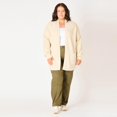 thumbnail image 2 of Devoted Women’s Plus size L/S Ottoman ribbed cardigan, 2 of 4