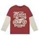 T-shirt rouge à imprimé « motor goods » et manches longues George British Design pour garçons – image 1 sur 2