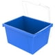 Storex bac de rangement 4 gallons (15l) avec couvercle, bleu, lot de 6 – image 3 sur 7