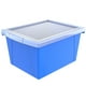 Storex bac de rangement 4 gallons (15l) avec couvercle, bleu, lot de 6 – image 2 sur 7