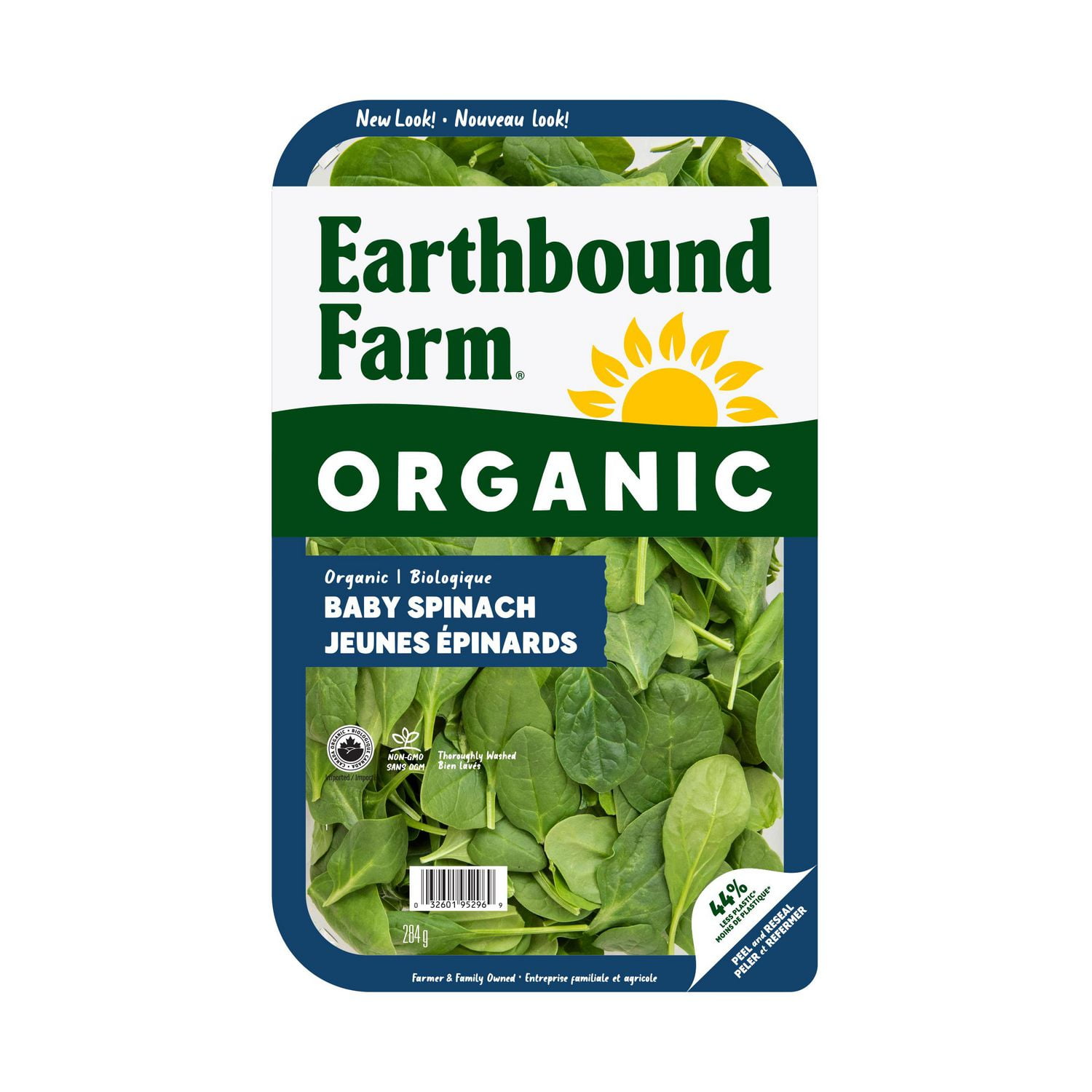 Biologique Jeunes Epinards 284g