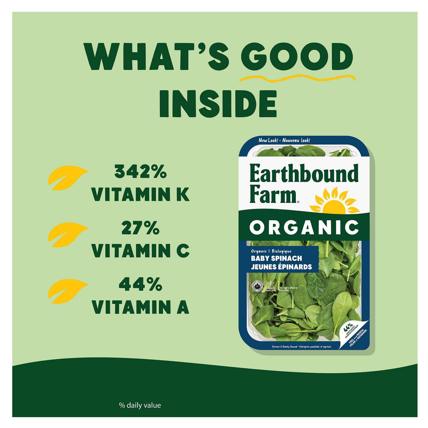 Biologique Jeunes Epinards 284g