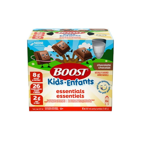 Boost Kids Essentials Chocolate, Nutritional Supplement For Kids 4-12, Supports Normal Growth & Development Protein, 26 Vitamins & Minerals Fibre, Immune Support, Gluten-free